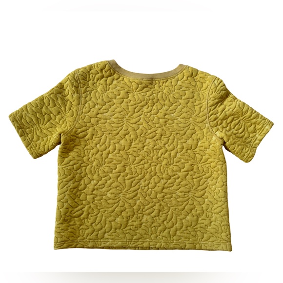H&M Puff Design Mustard Yellow Short Sleeve Top Size S - Picture 3 of 9